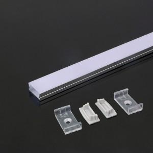 LED paviršinis profilis, 2000x23.5x10mm, baltas dangtelis, 2m