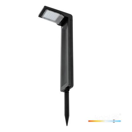 0,2W LED įsmeigiamas šviestuvas su saulės baterija SPIKE, juodas, 6500K, IP44