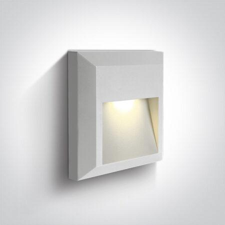 2W LED sieninis šviestuvas, baltas, 2700/3300/4000K, IP65, 67388B/W/V