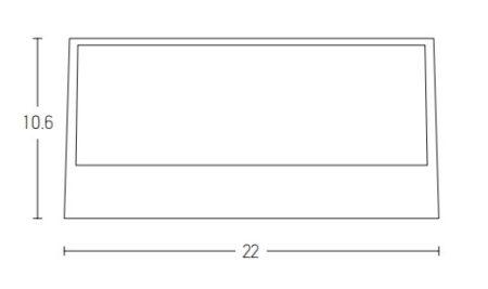 2x13.5W LED sieninis lauko šviestuvas, juodas, 2700/3000K, šviečia į viršų ir į apačią, E262-27