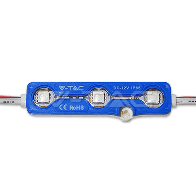 LED Modulis 3SMD, IP67, SMD5050, mėlyna šviesos spalva