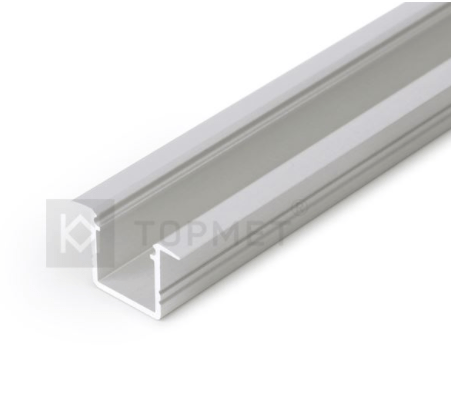 3m LED juostos profilis SMART-IN10 A/Z, neanoduotas aliuminis - Image 2