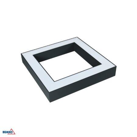 30W LED panelė - šviečiantis rėmelis QUALIS, antracito pilkos sp., 4000K, 34x34cm