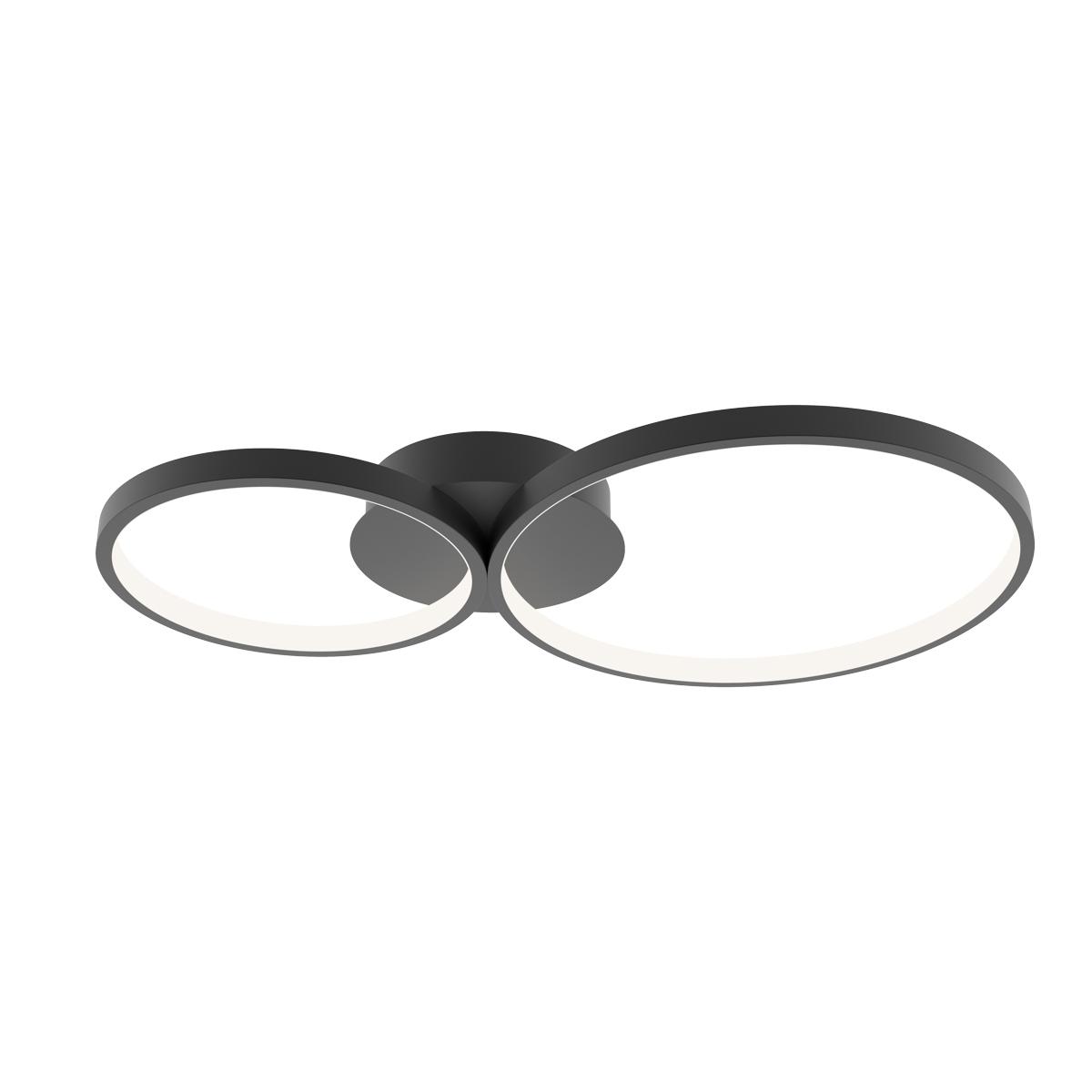 30W LED paviršinis šviestuvas MAVER, juodas, 3000/4000/6000K
