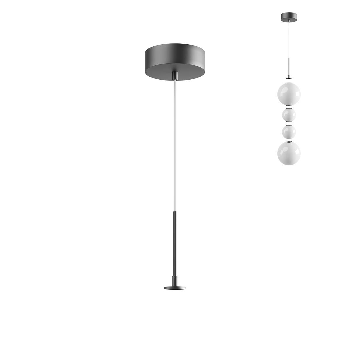 30W paviršinio montavimo LED šviestuvo korpusas BILIA, juodas, IP44, dimeriuojamas, gaubtai parduodami atskirai, SKBS01SBK - Image 2