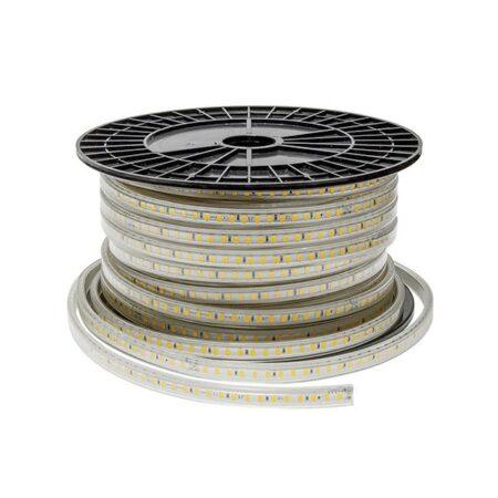 9W/m LED juosta, 220V, 4500K, 120 LED/m, IP65, 50m ritė