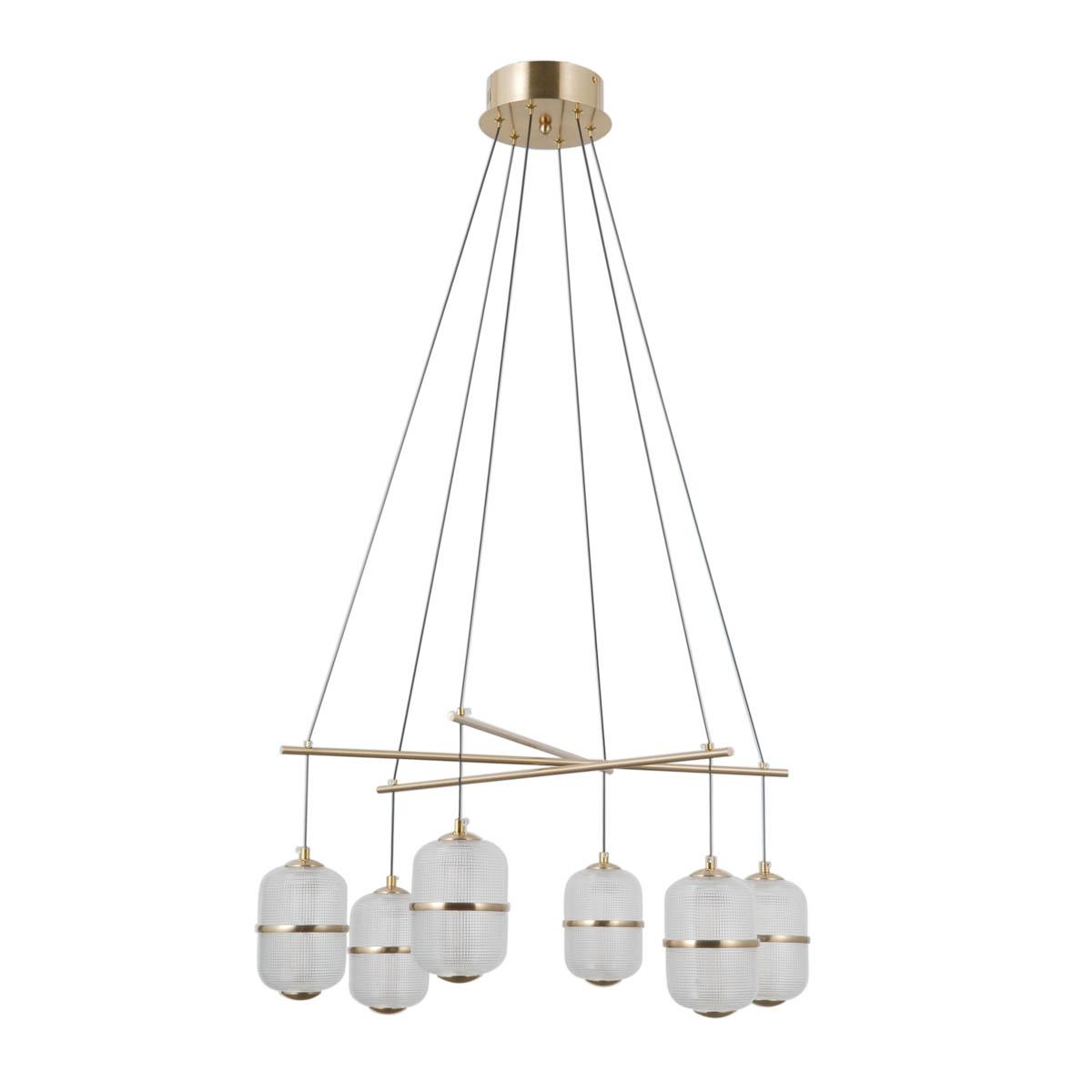 32W LED pakabinamas šviestuvas ALANI, aukso sp./skaidrus, 3000K
