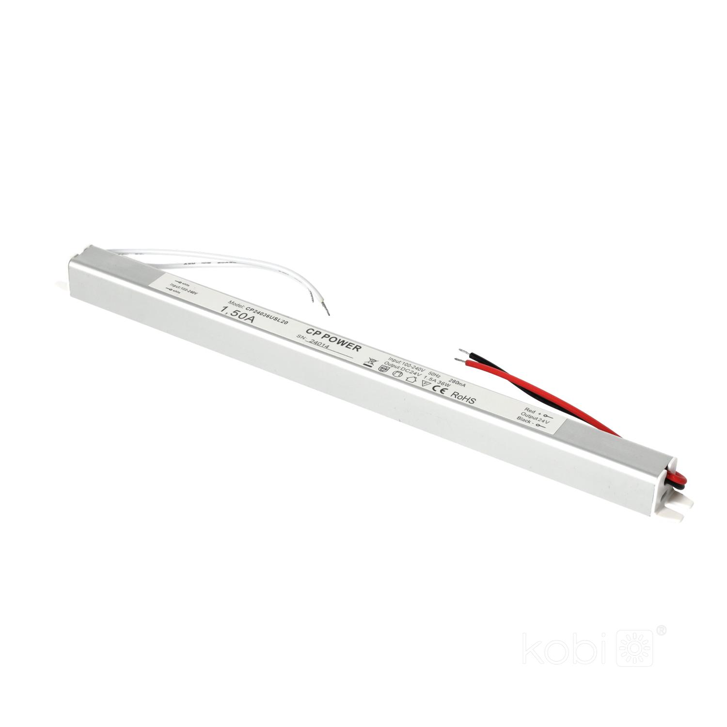 36W LED maitinimo šaltinis, 24V, baltas, IP20