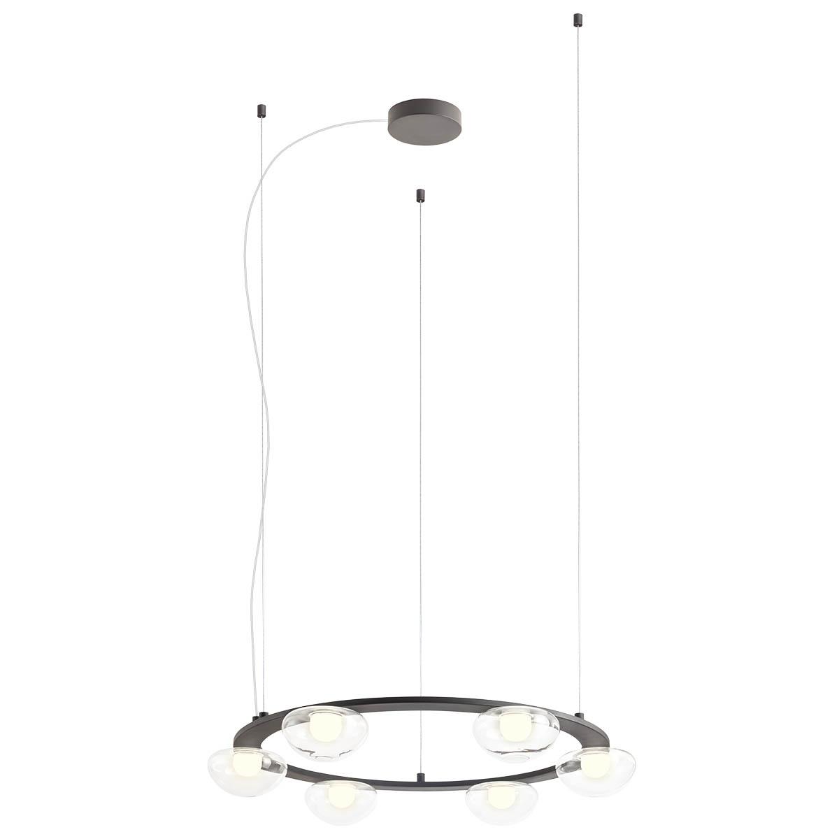 37,2W LED pakabinamas šviestuvas SINCLAIR, juodos sp./skaidrus, 3000K, dimeriuojamas, 01-3248 - Image 3
