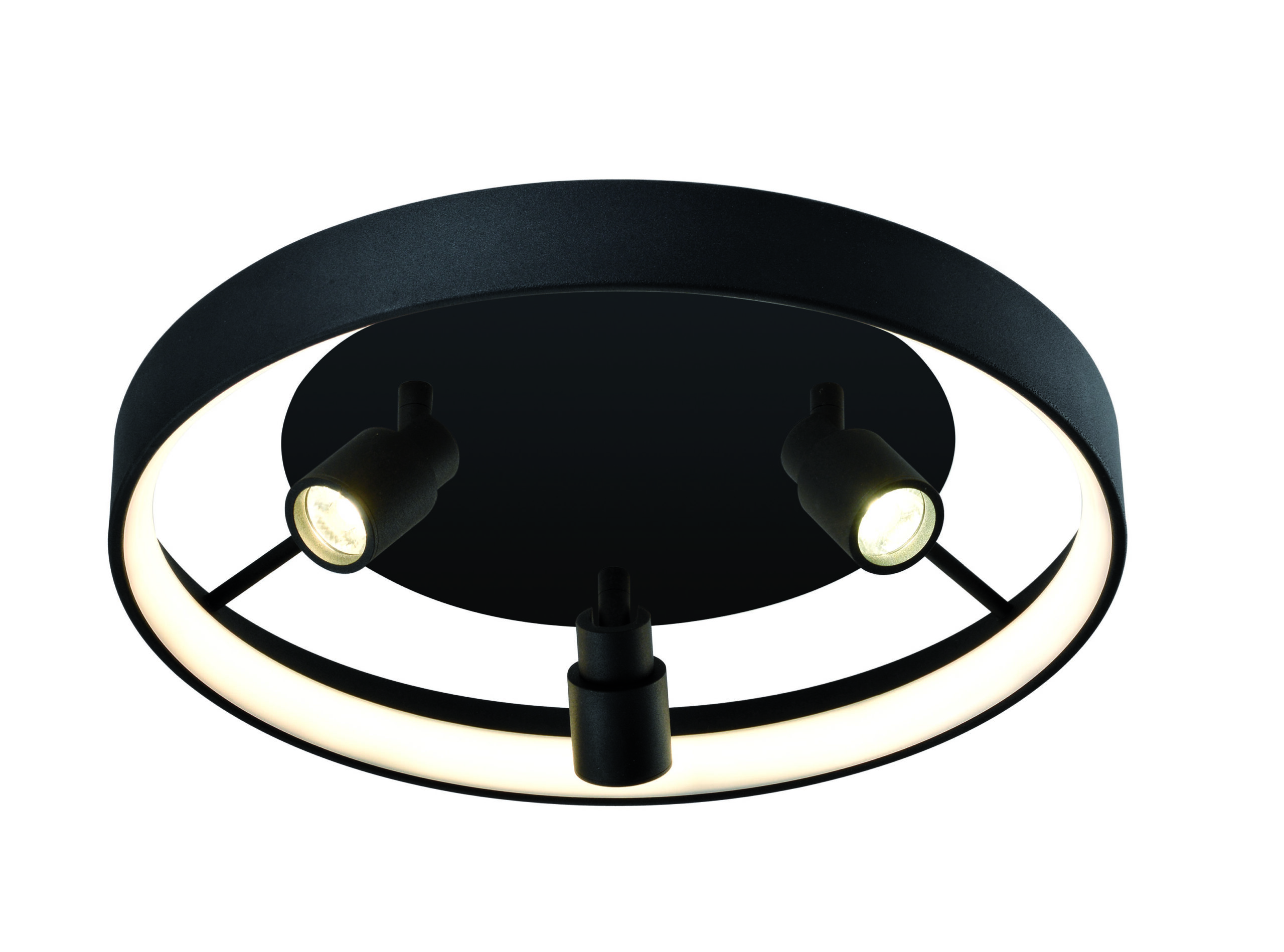 37,2W LED paviršinis šviestuvas DENIS, juodas, 3100K, 4250700