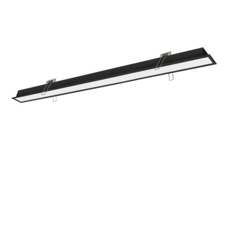 37W LED linijinis įleidžiamas šviestuvas SASA, juodas, 4000K, 1420mm, 3917-03142-4-B-P-N