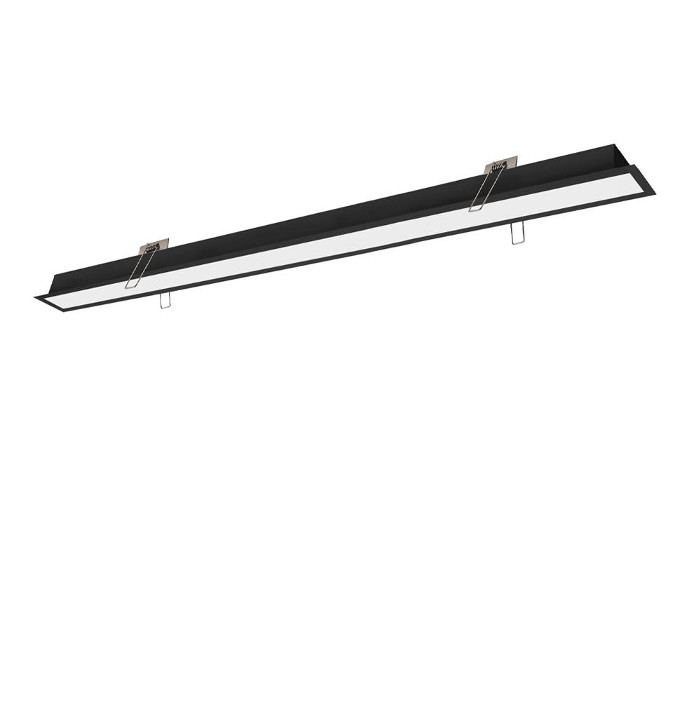 37W LED linijinis įleidžiamas šviestuvas SASA, juodas, 4000K, 1420mm, dimeriuojamas, 3917-03142-4-B-P-D4