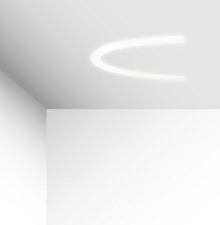 37W LED užglaistomas šviestuvas SEMI, baltas, 3000K, 1000mm, DALI, 3918-0410-3-W-D3
