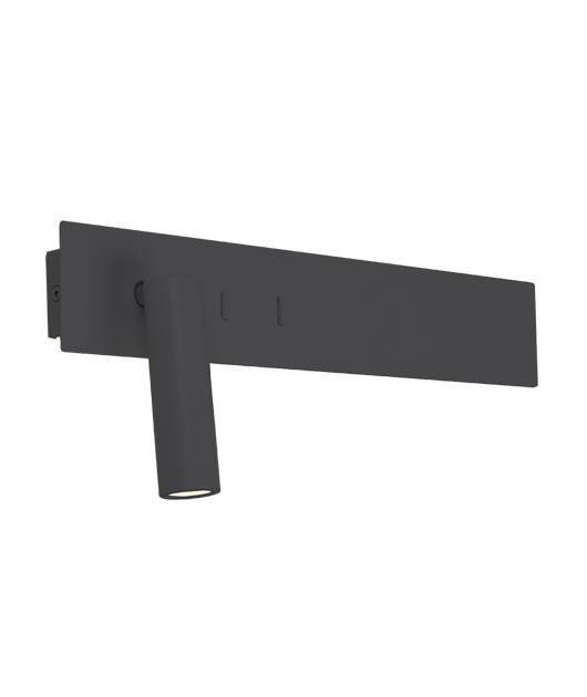 3W + 5W + 5W LED sieninis šviestuvas, juodas, 3000K, H54 - Image 2