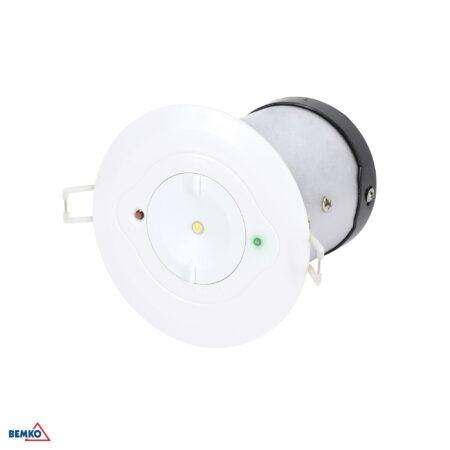 3W LED įleidžiamas avarinis šviestuvas TOLER, baltas, 6000K, 2h veikimas autonominiu režimu