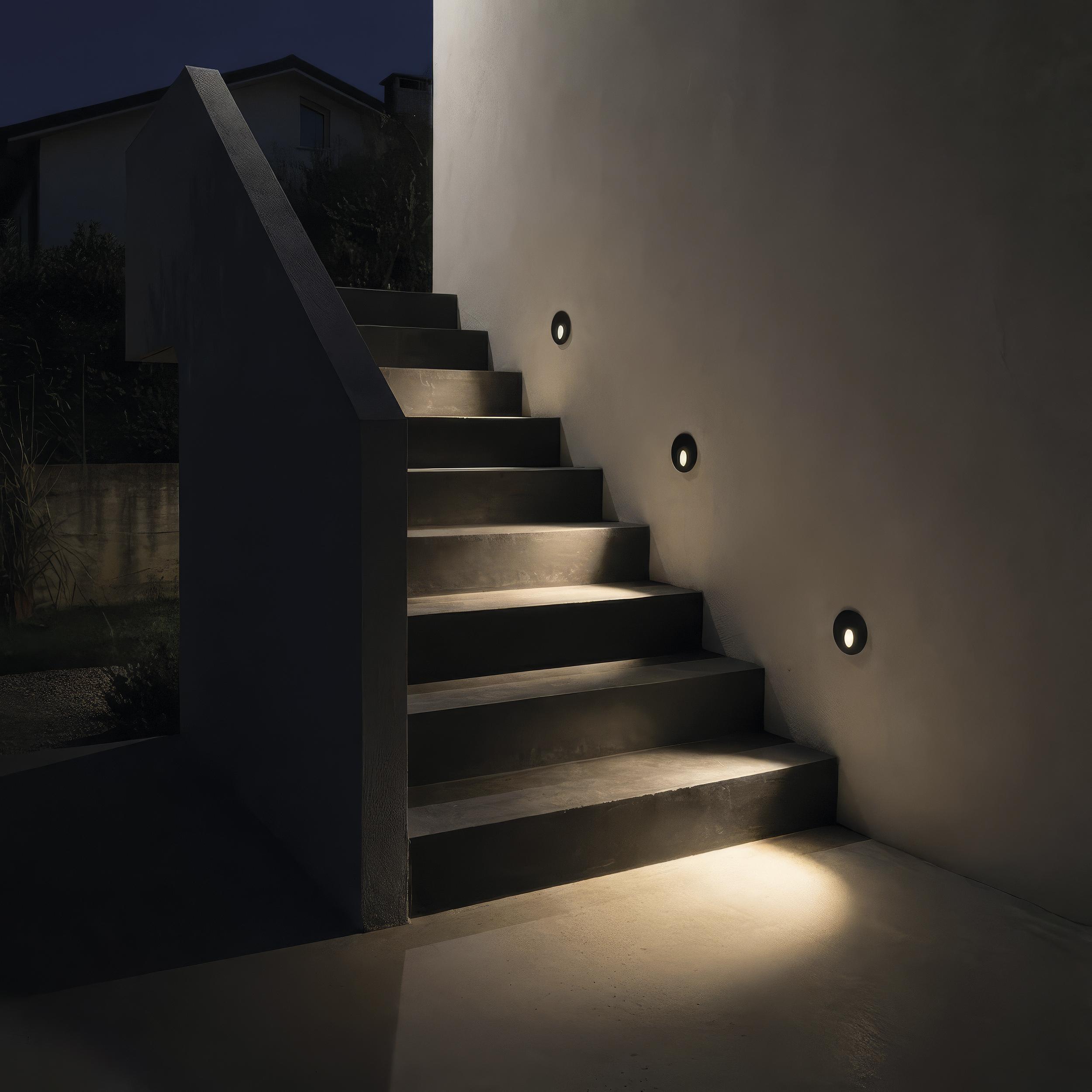 3W LED įleidžiamo montavimo sieninis šviestuvas ORION, baltas, 2700K, IP65, E2063090B