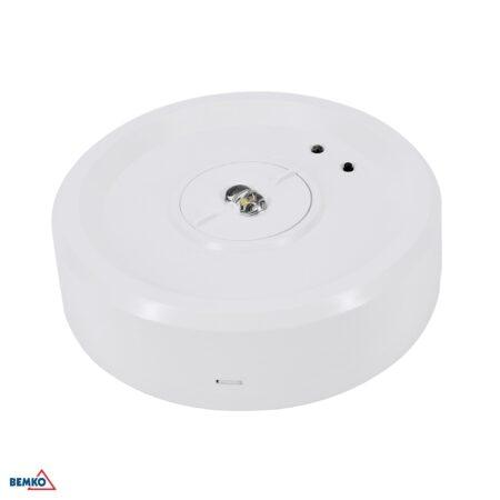 3W LED paviršinis avarinis šviestuvas SKALER, baltas, 6000K, 2h veikimas autonominiu režimu