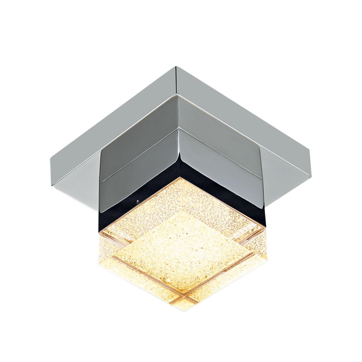 4,2W LED lubinis šviestuvas SETH, chromo sp./skaidrus, 3000K
