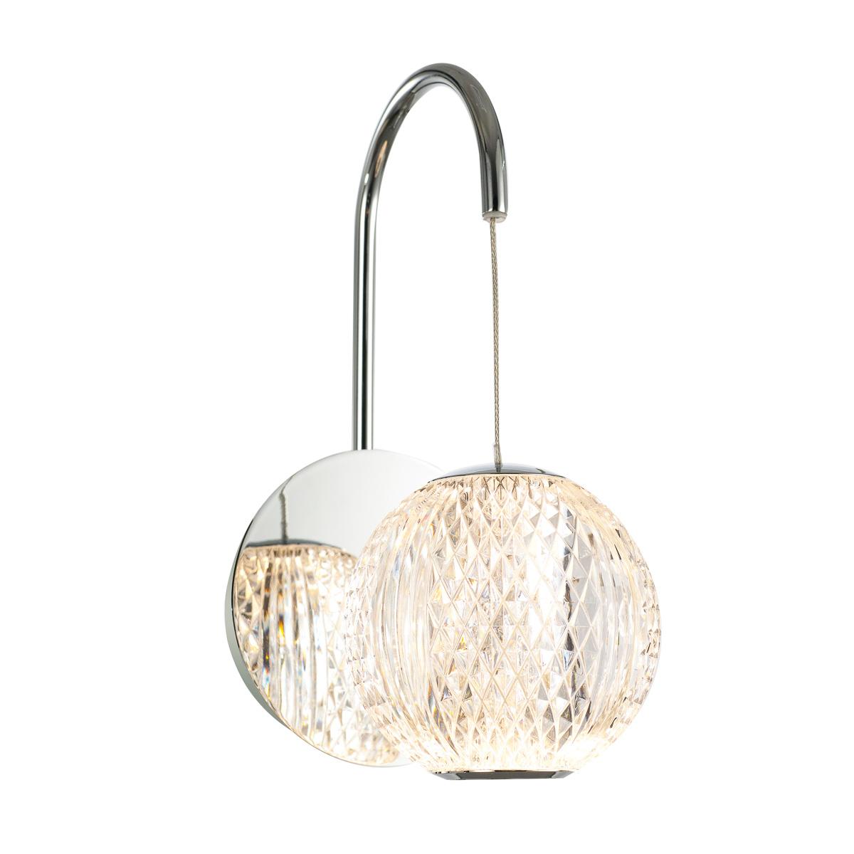 4,2W LED sieninis šviestuvas ROSARIO, chromo sp., 3200K