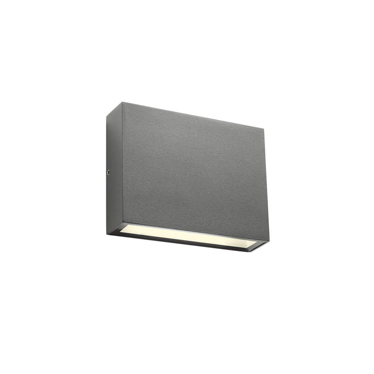 4,4W LED sieninis lauko šviestuvas KAMAL, tamsiai pilkas, 3000K, IP54, šviečia į viršų ir į apačią, 90376
