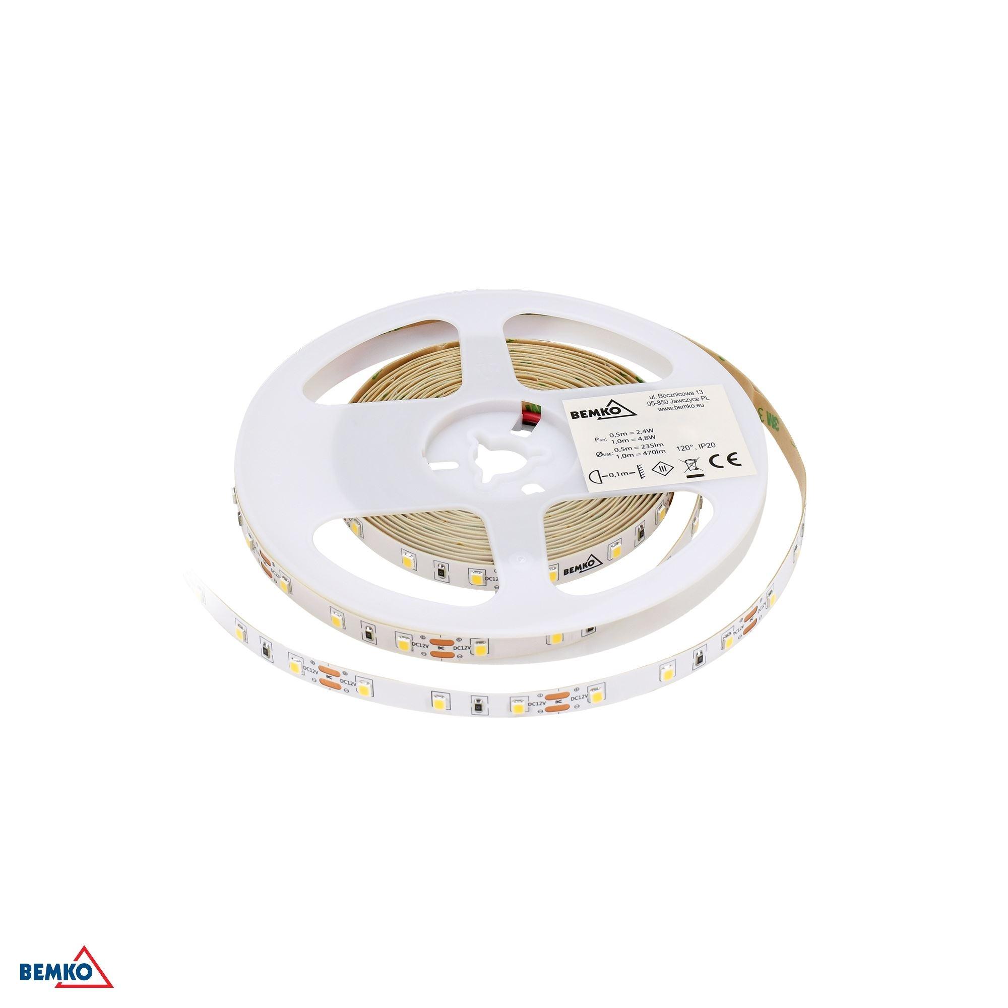 4,8W/m LED juosta PREMIUM, 12V, 4000K, 50m ritė