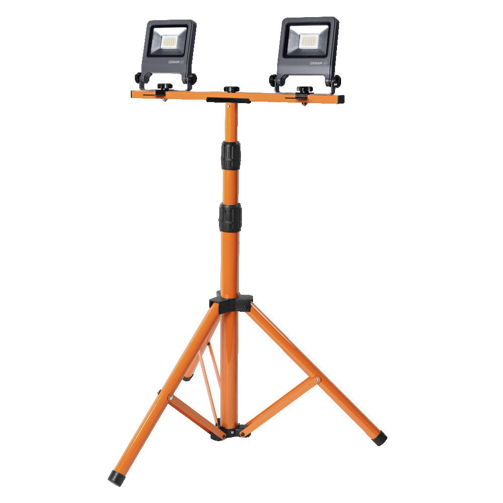 40W LED prožektorius su stovu WORKLIGHTS, tamsiai pilkas, 4000K, IP65