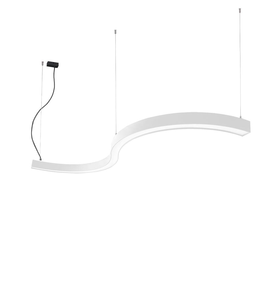 44W LED pakabinamas šviestuvas SEMI S, baltas, 3000K, 1500mm, dimeriuojamas, 3921-0015-3-W-D4