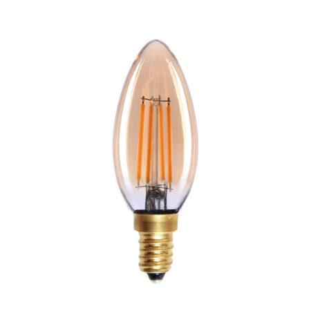 4W LED lemputė, E14, gintaro sp., 2200K, dimeriuojama