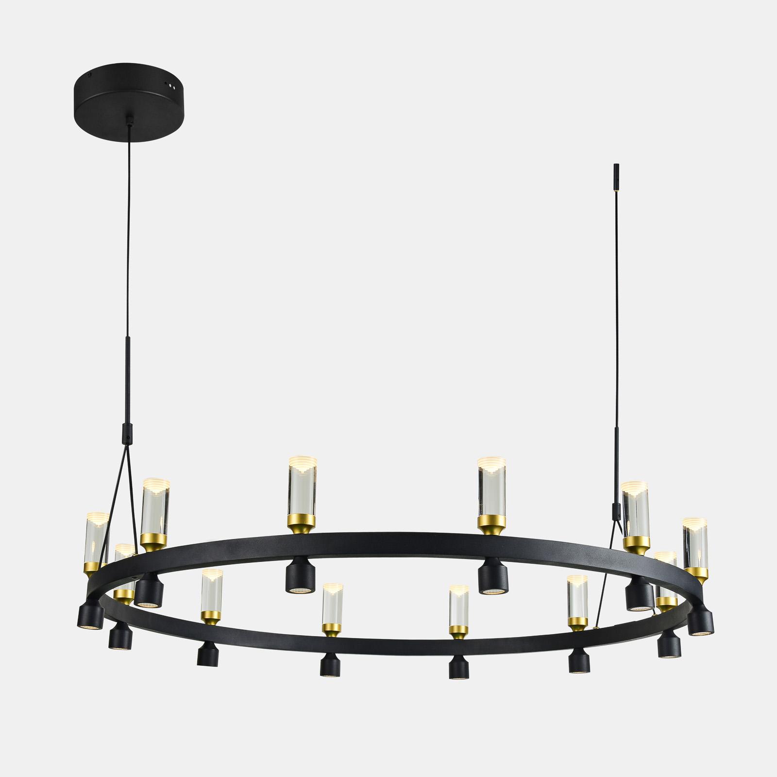 50,4W LED pakabinamas šviestuvas ALMELO, juodos/aukso sp., 3000K