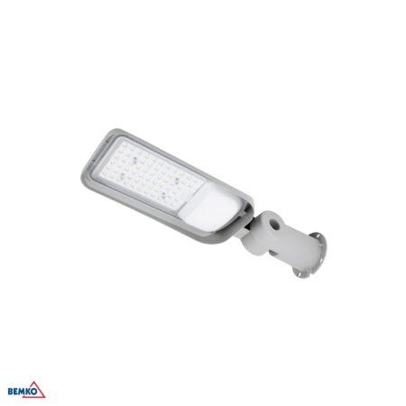 50W LED gatvės šviestuvas su šviesos jutikliu JAZMIN, šviesiai pilkas, 4000K, IP65, 140°x70°