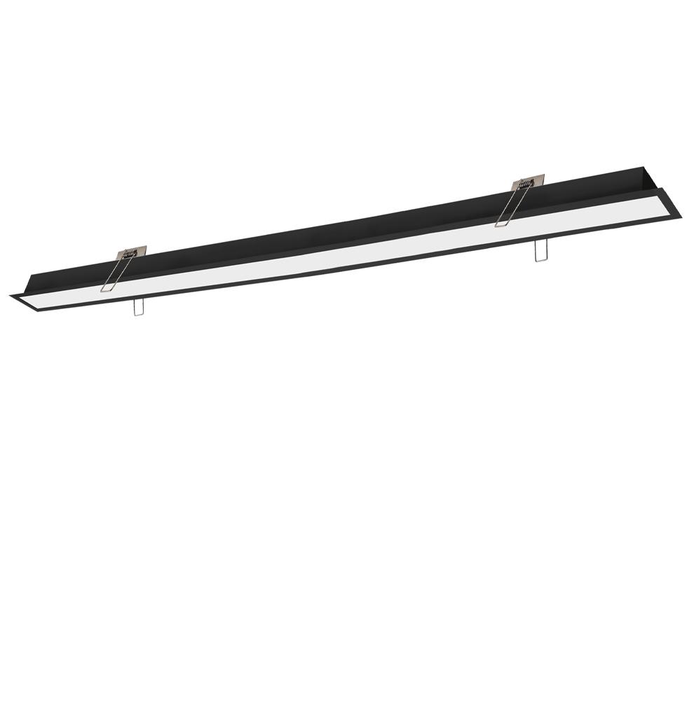 51W LED linijinis įleidžiamas šviestuvas SASA, juodas, 4000K, 1980mm, dimeriuojamas, 3917-03198-4-B-P-D4