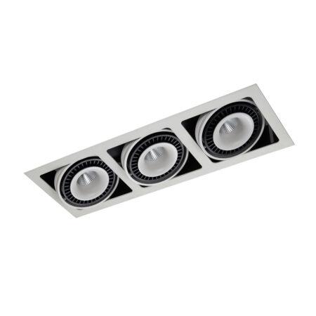54W LED įleidžiamas šviestuvas ALESSO, baltos/juodos sp., 3000K
