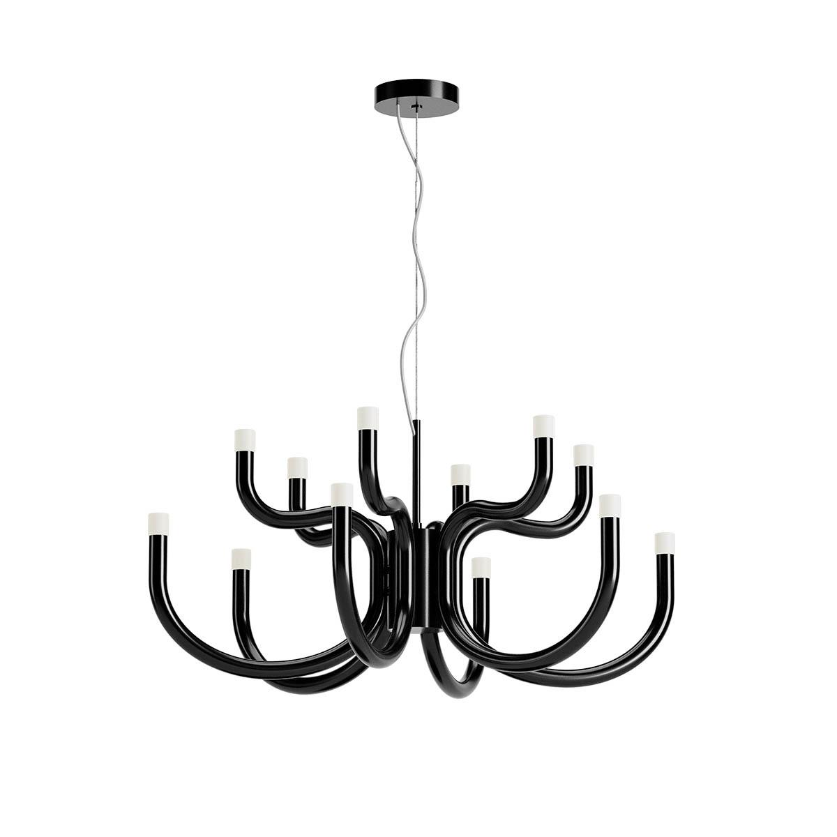 54W LED pakabinamas šviestuvas LUXOR, blizgios juodos sp., 3000K, dimeriuojamas, 01-3230 - Image 3