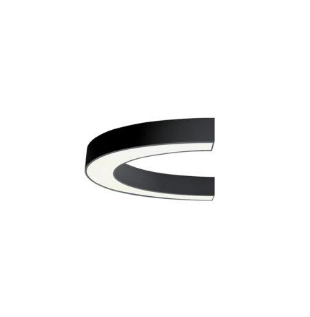 58W LED lubinis šviestuvas SEMI, juodas, 3000K, PUSH, 1500mm, 3918-0115-3-B-D4