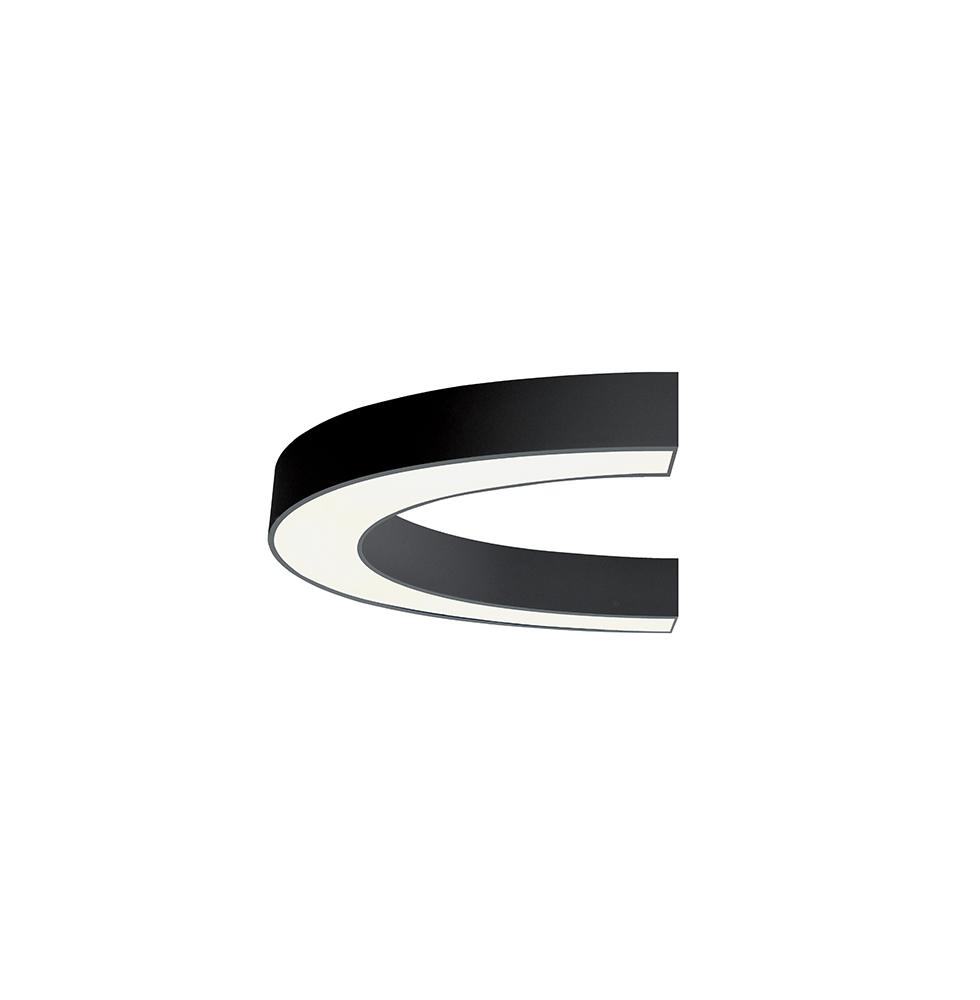 58W LED lubinis šviestuvas SEMI, juodas, 4000K, PUSH, 1500mm, 3918-0115-4-B-D4