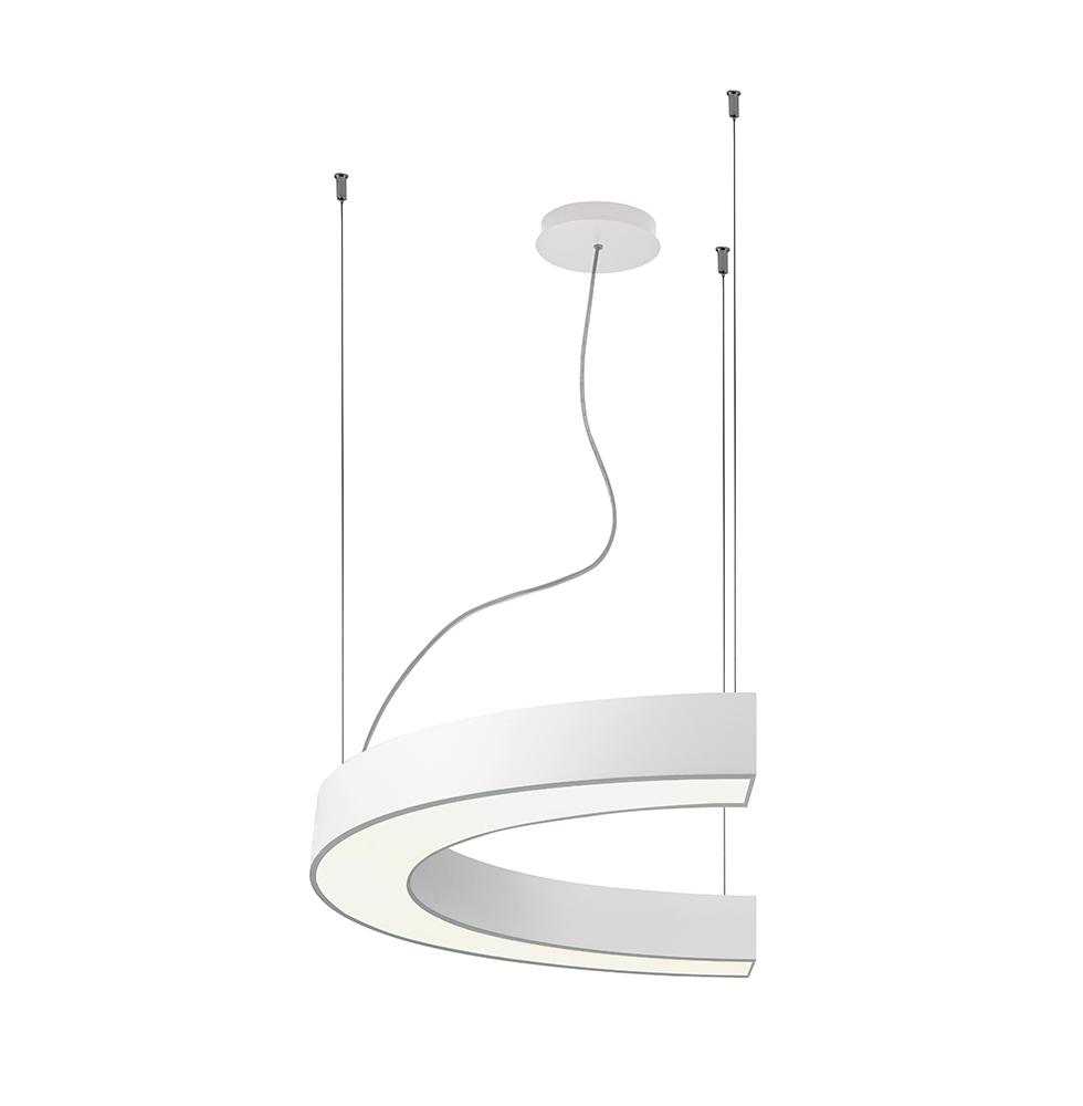 58W LED pakabinamas šviestuvas SEMI, baltas, 3000K, PUSH, 1500mm, 3918-0015-3-W-D4