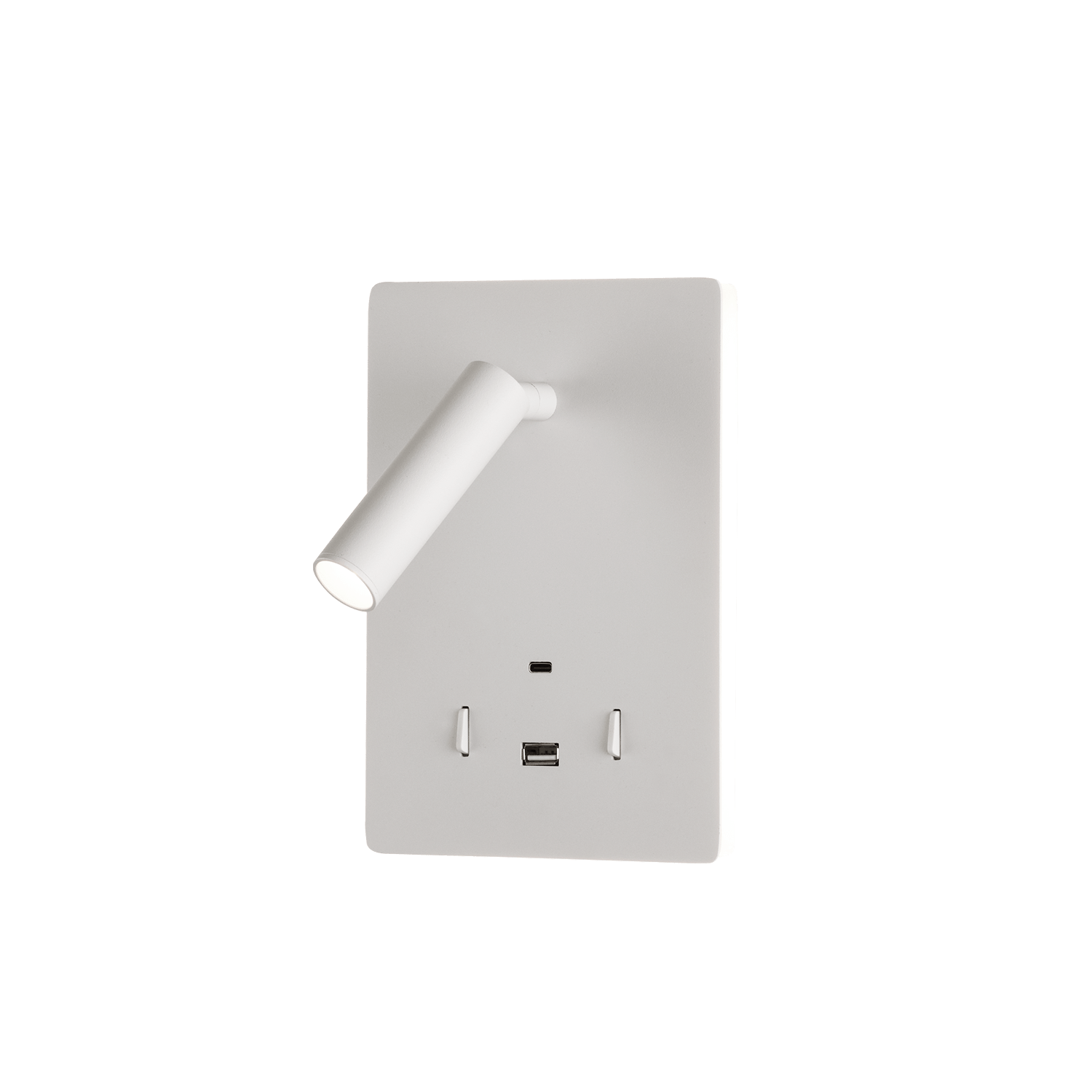 5W + 3W LED sieninis šviestuvas MANAT, baltas, 3000K, su USB ir USB C jungtimis, A3568002B
