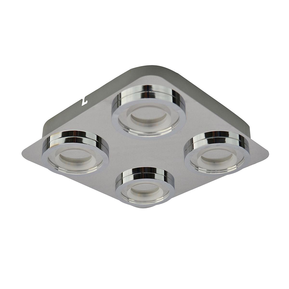 5W LED lubinis šviestuvas AURORE, chromo sp./skaidrus, 3000K