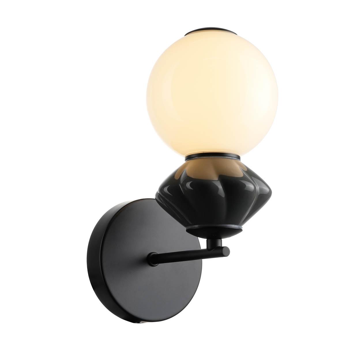 5W LED sieninis šviestuvas BALOS, juodos/baltos sp., 3000K