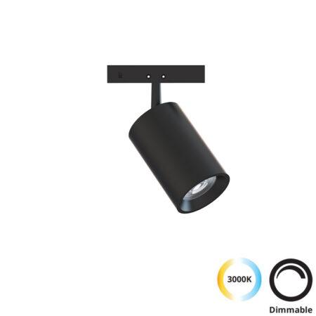 5W LED šviestuvas į magnetinius bėgelius MICRO MAGNETIC, juodas, 3000K, dimeriuojamas, 4315600