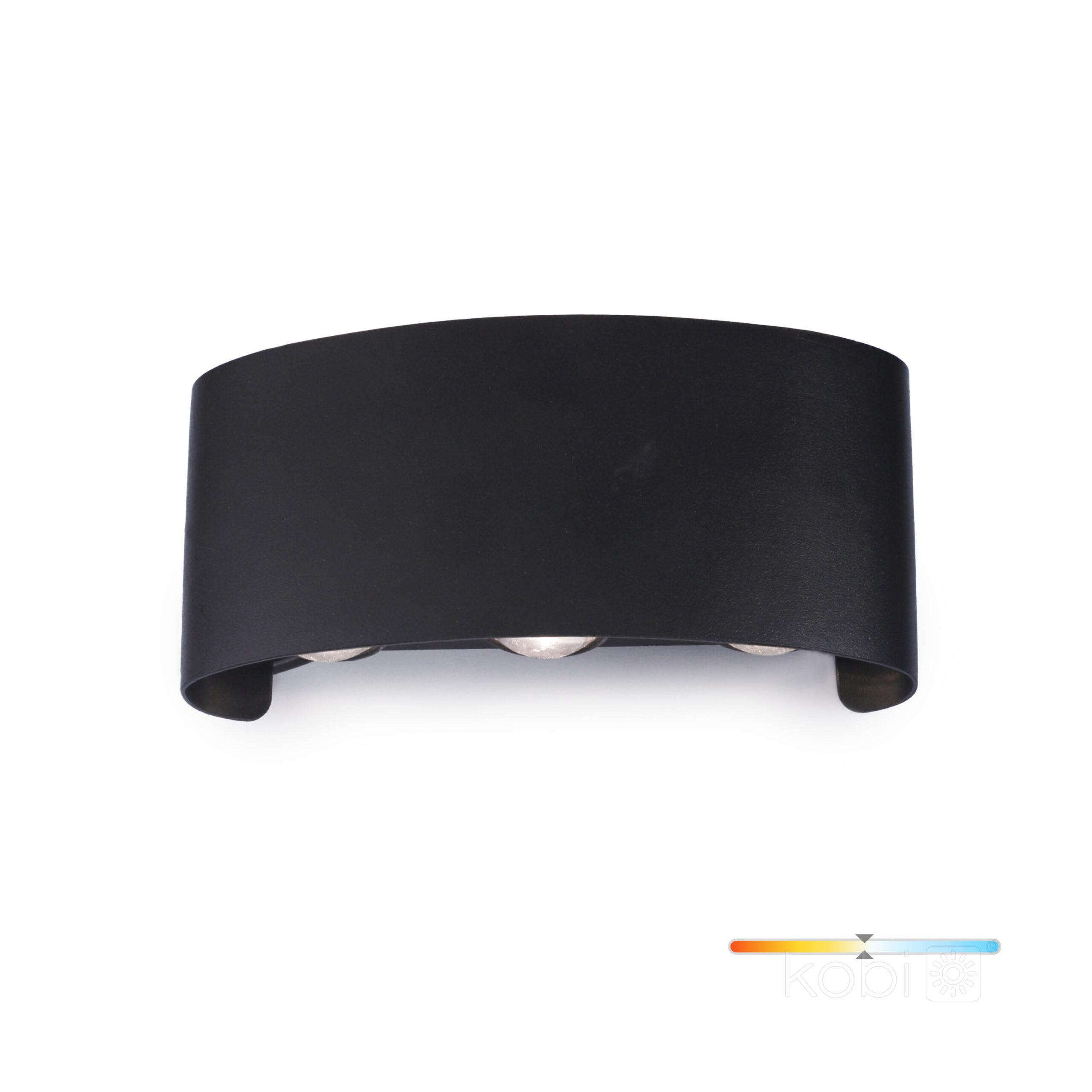 6W LED sieninis lauko šviestuvas LUMEPRA, juodas, 4000K, IP54