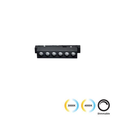 6W LED šviestuvas į magnetinę sistemą VIOKEF MAGNETIC, juodas, 3000/4000K, dimeriuojamas, 4244401-N