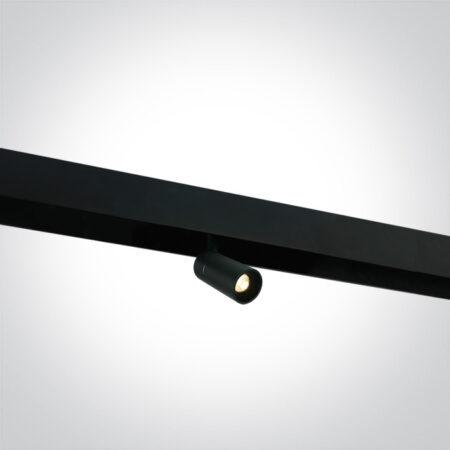 6W LED šviestuvas į magnetines sistemas MINI/MIDI/MAXI/P&P, juodas, 3000/3500/4000K, 48V, 38°, 42108/B/V