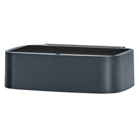 7,6W LED sieninis fasado šviestuvas ENDURA STYLE, tamsiai pilkas, 3000K, dimeriuojamas, su šviesos jutikliu ir saulės baterija