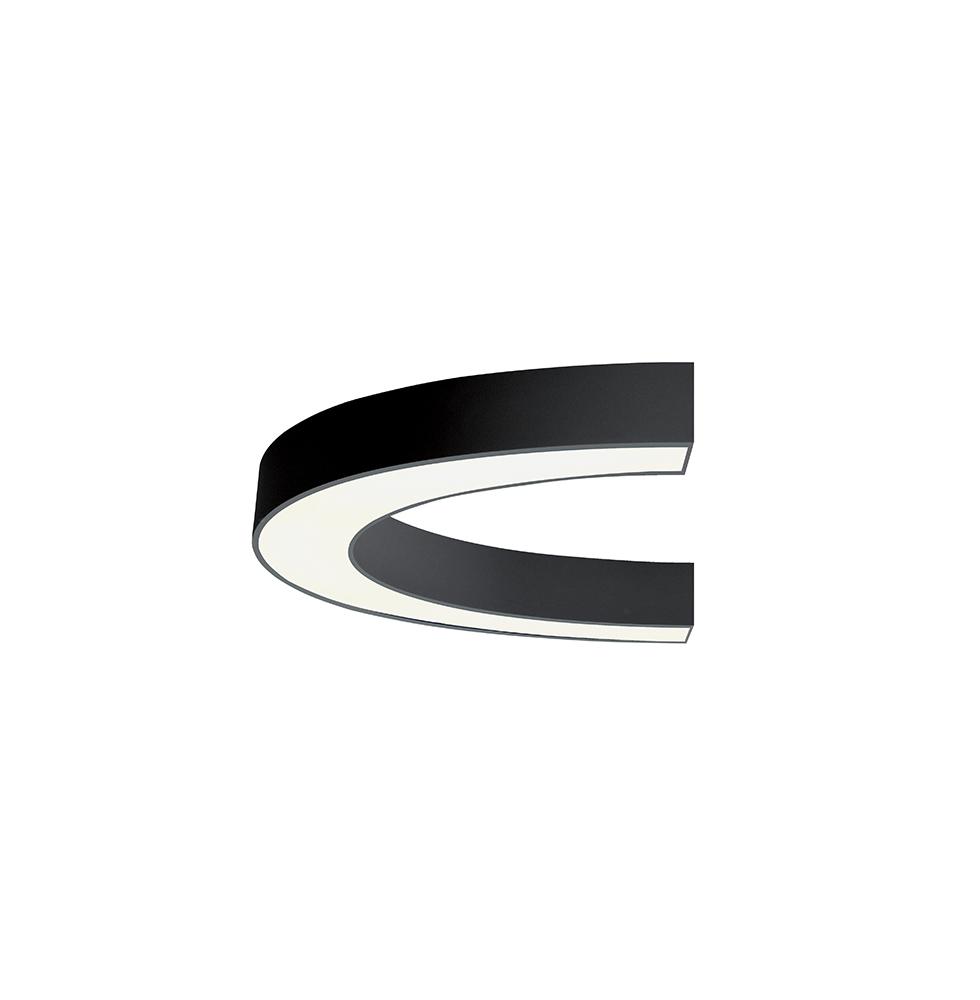 73W LED lubinis šviestuvas SEMI, juodas, 3000K, DALI, 1800mm, 3918-0118-3-B-D3