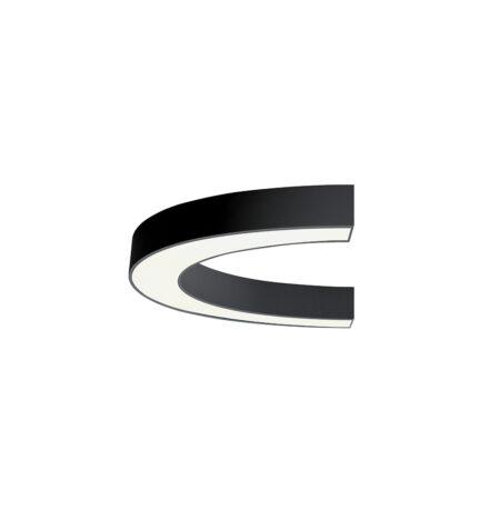 73W LED lubinis šviestuvas SEMI, juodas, 4000K, 1800mm, 3918-0118-4-B-N