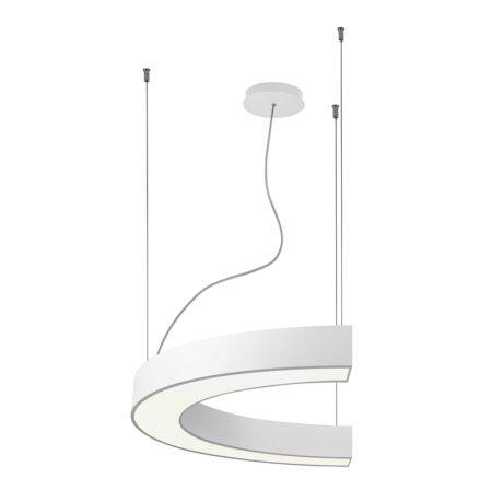 73W LED pakabinamas šviestuvas SEMI, baltas, 3000K, PUSH, 1800mm, 3918-0018-3-W-D4
