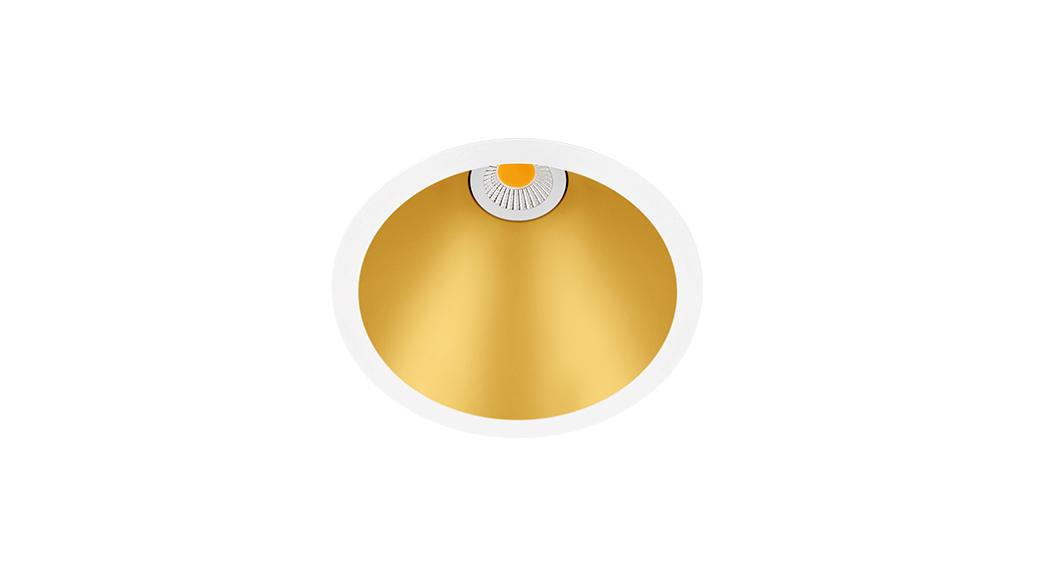 7W įleidžiamas šviestuvas SWAP, aukso sp., 3000K, 42°, dimeriuojamas, su maitinimo šaltiniu
