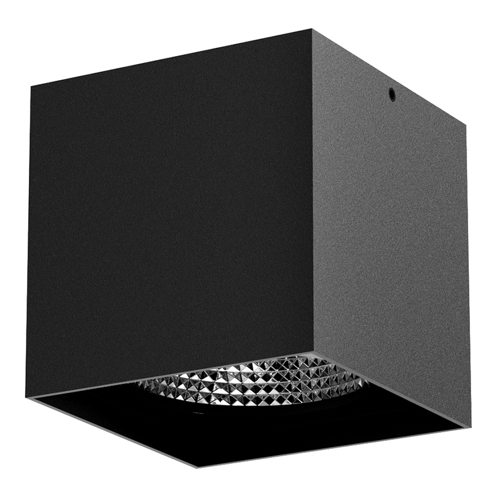 7W LED paviršinis fasado šviestuvas CEILING SQUARE, juodas, 4000K, 15°, IP65