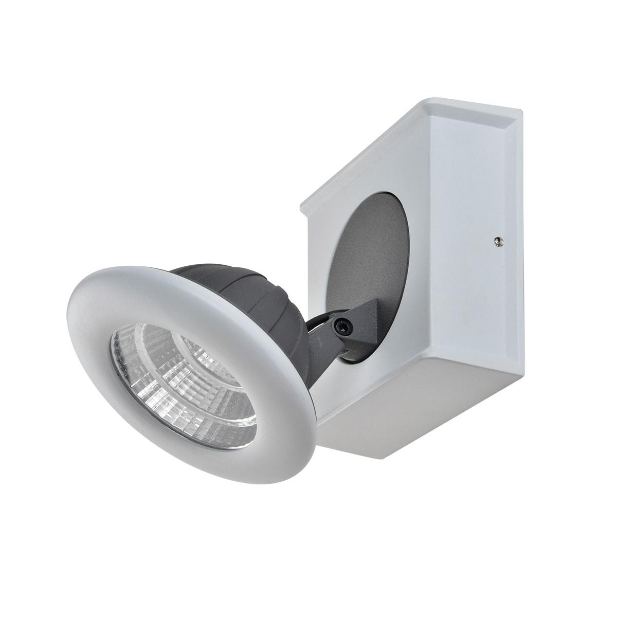 7W LED paviršinis šviestuvas CATALINA, baltos/pilkos sp., 3000K
